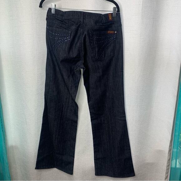 7 for all mankind embellished dojo boot cut equestrian jeans size 30 western - Picture 2 of 10
